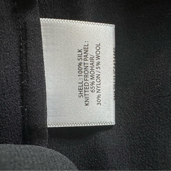 Eileen Fisher NWT Mohair Front Silk Blend  Top Black size M (a4 - Picture 6 of 10
